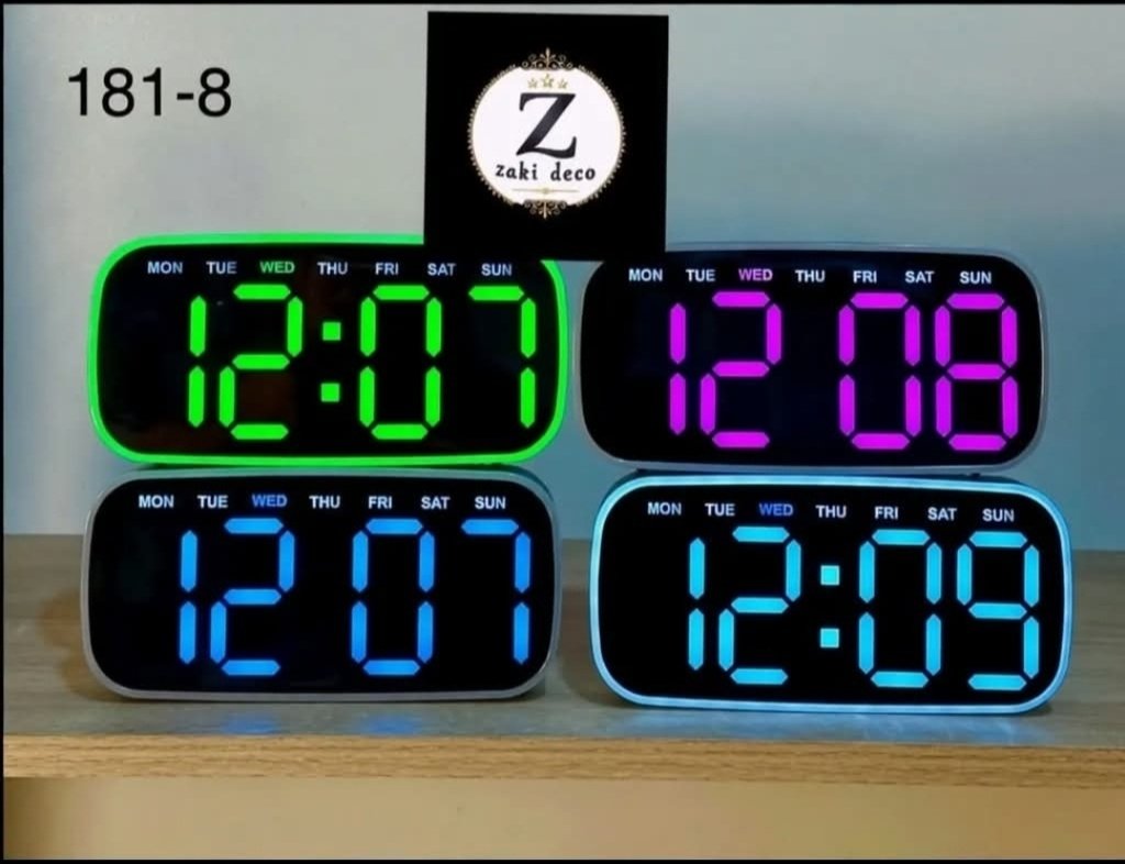 RÉVEIL DIGITAL LED CONTOUR LUMINEUX 181-8