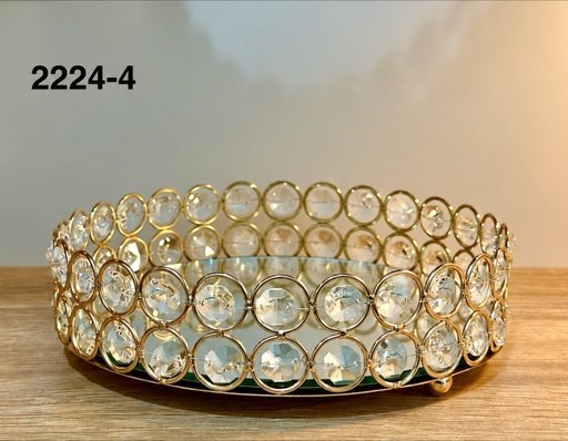 [2224-4] PLATEAU CRISTAL ROND HAUT 2224-4