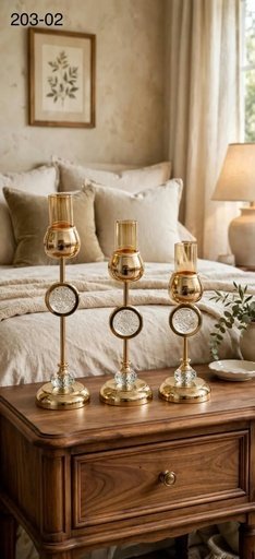 [203-02] BOUGEOIRS MÉDAILLON CRISTAL 203-02