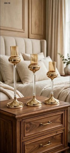 [203-10] BOUGEOIRS TIGE TRANSPARENTE 203-10