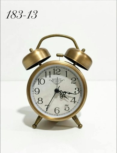 [183-13] RÉVEIL DOUBLE CLOCHE BRONZE 183-13