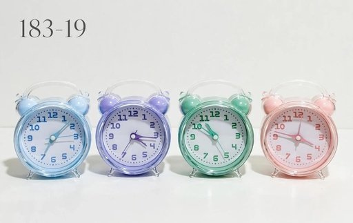 [183-19] RÉVEIL DOUBLE CLOCHE PASTEL 183-19